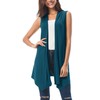 Urban CoCo Women’s Sleeveless Asymmetric Hem Open Front Cardigan Vest