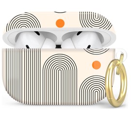 Compatible with AirPod Pro 2nd/1st Generation Case Cover with Key Chain,Full Protective Shockproof Wireless Headphone Case for Airpod Pro 2023/2022/2019(Boho Geometric)