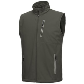 33,000ft Men's Windproof Lightweight Golf Vest Outerwear with Pockets, Softshell Sleeveless Jacket for Running Hiking Sports
