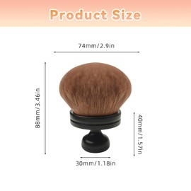 LUMOOM Kabuki Pinsel Extra Großer, Pilzförmiger Puderpinsel, Schminkpinsel, Foundation-Pinsel, Makeup Pinsel, Concealer Applikator, Kosmetikpinsel für Rouge (Schwarz)