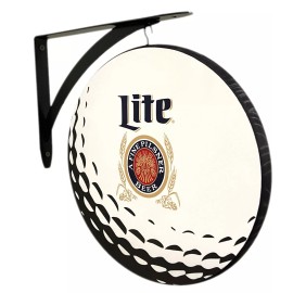 Miller Lite Golf Ball Double Sided 12" Pub Sign