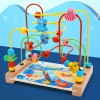 Juego Laberinto Interactivo Montessori De Madera Cuentas