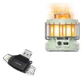 BoxWave Smart Gadget Compatible with Flextail Max Lantern - AllReader SD Card Reader, microSD Card Reader SD Compact USB - Jet Black