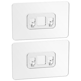 MAXIFFE 2 Pieces Little Adhesive Strip for Soap Hodler, No Drilling Transparent Adhesive Replacement