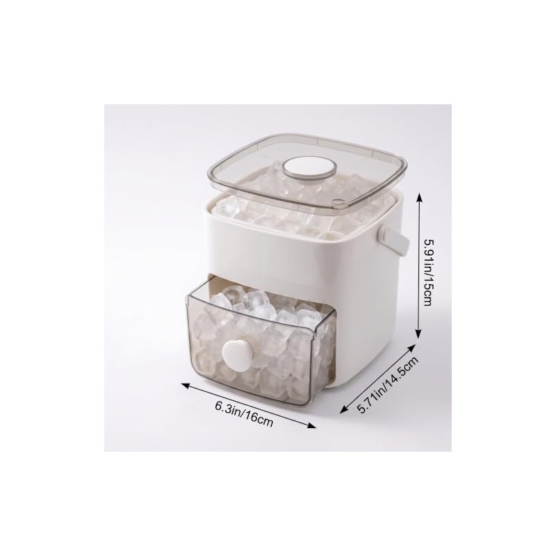 Mavis Laven Cubitera para Hielo, 2 Bandeja con Caja Almacenamiento