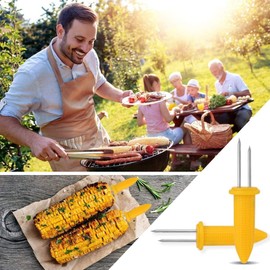 Corn Cob Holders 10 Pcs, Stainless Steels Corn on The Cob Holders for Barbecues, Picnics and Party Gatherings