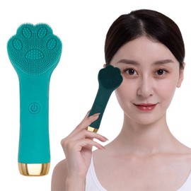 Facial Massage High Frequency Sonic Vibration Cleansing Instrument Waterproof Silicone Cleansing Brush Five Speed Adjustable Cat's Claw Facial Cleanser