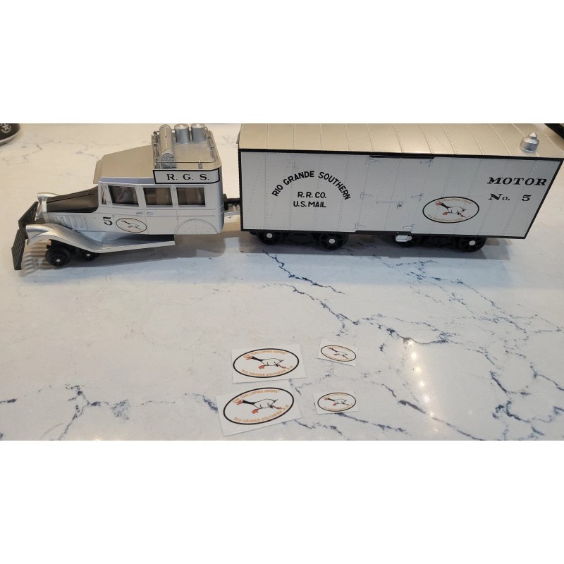 Unbranded Galloping Goose O-gauge Decals
