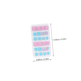 Baluue Boxes False Nails Fake Nails Fake Fake Nails Press Nails Medium Toenails Press on Nails Fake Nails with Glue Short Press Nails Abs Environmental Protection Material