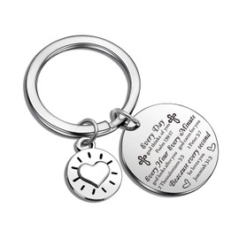 ASANHAO Bible Verse Gifts for Godson Keychain - Christian Gifts for Women - Religious Items Faith Keychain - Scripture Jewelry for Christian Women - Jewelry for Baptism - Stainless Steel