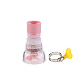 Water Filter Faucet Bathroom Sink - Water Filter for Sink Bathroom Faucet Extender Kitchen Sink Water Filter - 360° Adjustable Shower Head Filter Shower Faucet Handle for Kitchen Accessories (Pink)