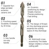 12-Piece Four Flute Sawtooth Eccentric Drill Bit Serrated Eccentric Drill
