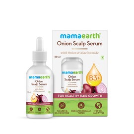 Mamaearth Onion Scalp Serum with Niacinamide | Hydrating Formula to Enhance Hair Growth & Thickness | Hair Fall & Breakage Control Solution | 1.69 Fl Oz (50ml)