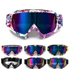 APEBAZY Motorcycle Goggles Motocross Goggles Dirt Bike Cross Goggles ATV Off Road Racing MX Riding Goggles Windproof Anti Fog UV Ski Goggles