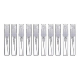 10 Pcs Transparent 2ml Plastic Perfume Tubes Portable Refillable Spray Bottle Mini Travel Atomizer Bottle Clear Perfume Sample Vials Makeup Sparys Containers Easy to Use,Beauty and Personal Care