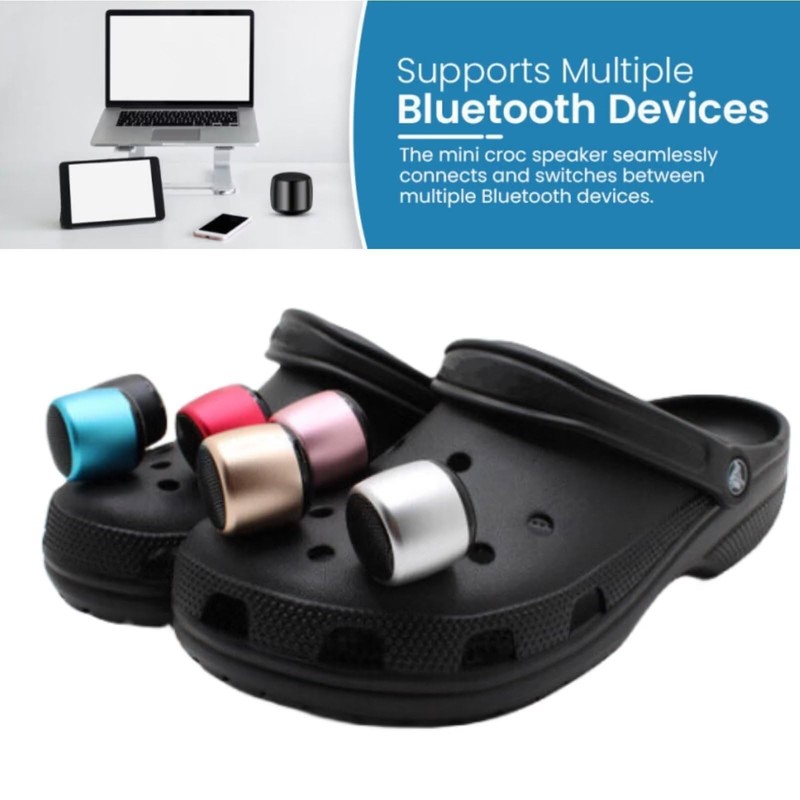 UUEENN Portable Mini Speaker RED, Bluetooth Clog Charm, Red