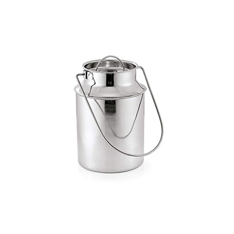 WAS 1012 350 Chrome Nickel Steel Transport Jug with Carry