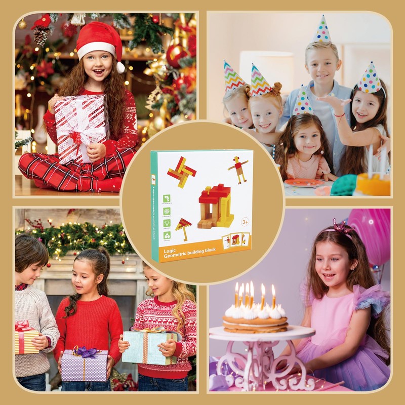 KUKUTrue Montessori Toy for 2 3 4 5 Years, Building