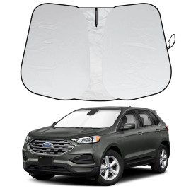 Unbranded Windshield Foldable Sunshade SUV Window Sun Visor Custom For 2015-2024 Ford Edge