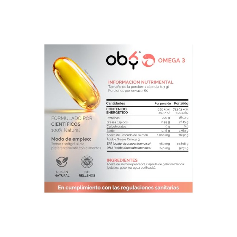 Omega Ultra Puro 1300mg Aceite Salmon Salvaje Alto Epa Dha