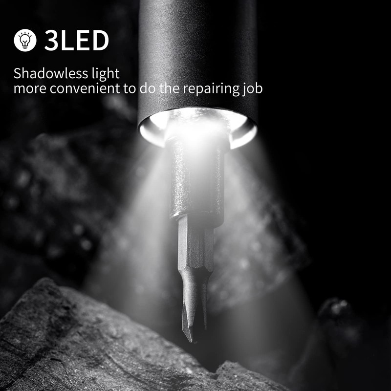 wowstick Mini Electric Screwdriver,3 LED Lights, Electric Screwdriver Cordless Rechargeable