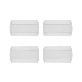 4 Piece Flea Comb Set for Dogs, Cats & Pets Fine Tooth Nit & Lice Removal Combs, Double Sided Grooming Tools for Puppies, Kittens, Adults & Kids Hair (White)