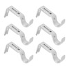 6PCS Curtain Rod Brackets Iron Adjustable Window Curtain Rod Support