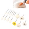 50Pcs Wool Felt Mandrel Mounted Grinding Polishing Wheel Buffing Wheel