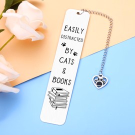 Cat Lover Gifts for Women, Cat Gifts for Cat Lovers Owner Cute Cat Christmas Gifts Stocking Stuffers for Women Men Funny Cat Bookmark Cat Themed Gifts for Women Men Black Cat Gifts Cat Dad Mom Gifts