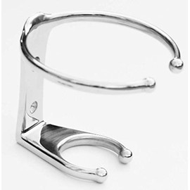 Marine Grade Stainless Single Ring Beverage Cup Drink Holder - Vertical Mount