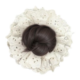Hair Bun Scrunchies | Women Lace Updo Bun Hair Pieces - Elastic Ponytail Holder Hairpieces Wigs Styling Accessories for Daughter Ladies Girls Girlfriend