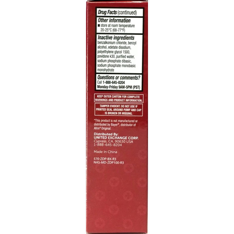 Nasal Spray Original Decongestant Pump Mist Spray 12 Hour Relief