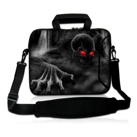 15”-15.6" inch Shoulder Laptop Sleeve Case Bag Pouch Protective Skin Cover With Handle by Funky Planet Bag Cases (Demon)