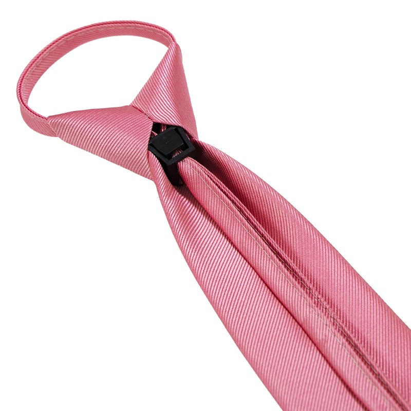 JEMYGINS Men's Zip Tie - Elegant Look in Seconds, pink