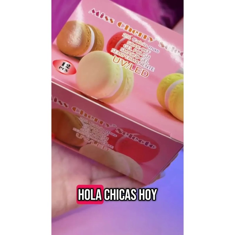 Miss Cherry Gel Semipermanente 12pz Para Uñas Uvled