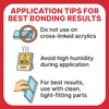 Acrylic Bonding Cement with Applicator Bottle 4 oz, Clear Adhesive