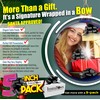 InstaBows 5-Inch Black Pull String Gift Bows – Satin Finish,