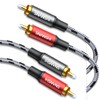 SNANSHI RCA Cables 5ft, 2 RCA Male to 2 RCA