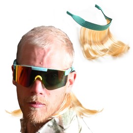 Stokies Mullet Wig 70s 80s Costume Cosplay Party (Blonde, Small/Medium)