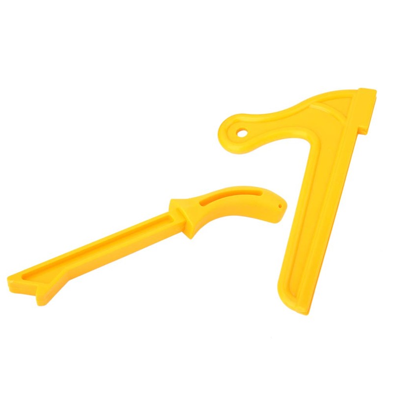 Fafeicy 2 Piece Safety Push Stick, Yellow 2-in-1 Wood Saw