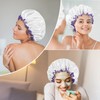 Aquior Gorro de ducha grande, gorro de ducha para mujer,