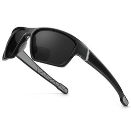 SKYFUEN Polarized Bifocal Reading Sunglasses Men, Light TR90 Wrap Sports Build-In Sun Readers, Fishing/Driving, Silicone Temples, Anti UV/glare, 2.5x