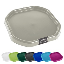 MEKA Tuff Tray for Sensory Play, Sensory Tray for Kids, Toddler Water Table, Tuff Spot Sensory Bin for Toddlers (Grey, Small (28" x 28"))