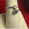 Natural Creations Aquamarine And Morganite thumb ring sterling silver size