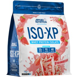 Applied Nutrition Applied Nutrition ISO-XP Whey Protein Powder C 22g Protein, Low Fat, Low Carb Whey Isolate Protein Powder, Rich in Amino Acids, Grass-Fed, Soy Free, Halal Certified (1kg - 40 Servings) (Strawberry)