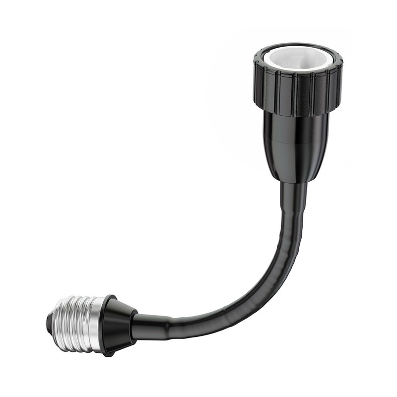 ledscom.de Pack of 10 E27 Gooseneck Extension to GU10 Black