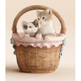 Delton Products Corp 4.7" Resin Kittens in Basket