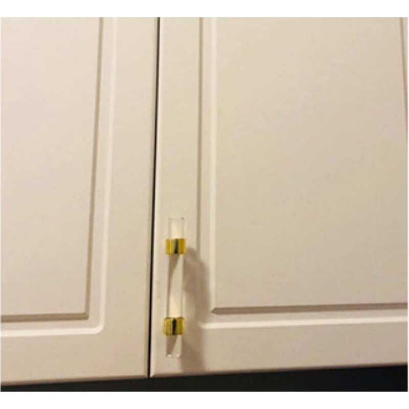 CONPHERON 2 Pcs Cupboard Pulls Handles Crystal Acrylic Cabinet Pull
