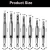 Lyshujli 7Pcs Self Centering Hinge Drill Bit Set, 1/4" Hex