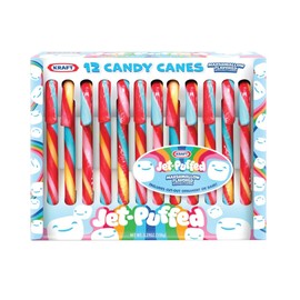 Jet-Puffed Marshmallow Flavored Candy Canes, 12 Count Box, 5.29 Oz